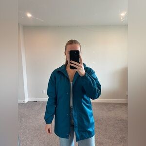 MEC Teal Hooded wind/rain Jacket